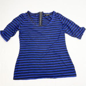 5/$25 Blue Striped 3/4 Sleeve Top